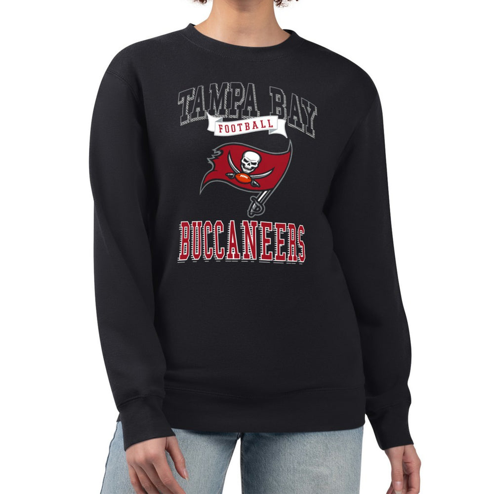 Tampa Bay Buccaneers G-III 4Her by Carl Banks Women's Team Logo Graphic Tri-Blend Pullover Sweatshirt - Black Pullover