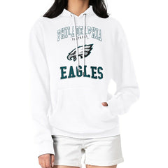 Philadelphia Eagles G-III 4Her by Carl Banks Women's Team Logo Graphic Fleece Tri-Blend Pullover Hoodie - White Hoodies