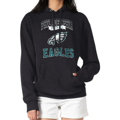 Philadelphia Eagles G-III 4Her by Carl Banks Women's Team Logo Graphic Fleece Tri-Blend Pullover Hoodie - Black Hoodies