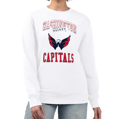 Washington Capitals G-III 4Her by Carl Banks Women's Team Logo Tri-Blend Fleece Pullover Sweatshirt - White | US 201612632