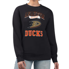 Anaheim Ducks G-III 4Her by Carl Banks Women's Team Logo Tri-Blend Fleece Pullover Sweatshirt - Black | US 201612680