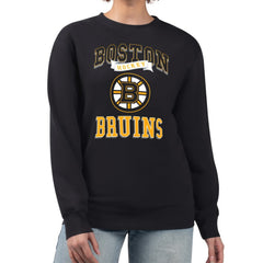 Boston Bruins G-III 4Her by Carl Banks Women's Team Logo Tri-Blend Fleece Pullover Sweatshirt - Black | US 201612690