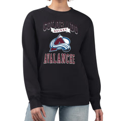 Colorado Avalanche G-III 4Her by Carl Banks Women's Team Logo Tri-Blend Fleece Pullover Sweatshirt - Black | US 201612706