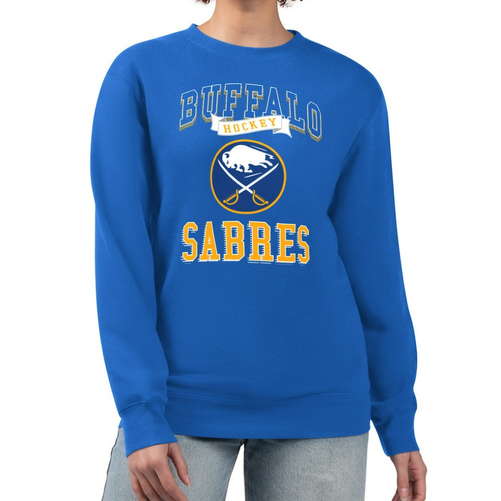 Buffalo Sabres G-III 4Her by Carl Banks Women's Team Logo Tri-Blend Fleece Pullover Sweatshirt - Royal | US 201612714