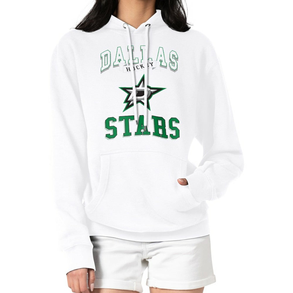 Dallas Stars G-III 4Her by Carl Banks Women's Team Logo Tri-Blend Fleece Pullover Hoodie - White | US 201612726