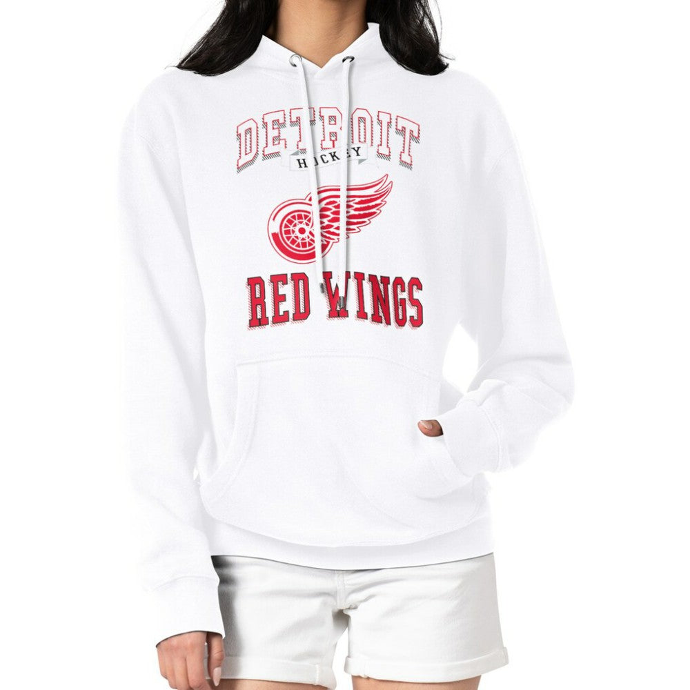 Detroit Red Wings G-III 4Her by Carl Banks Women's Team Logo Tri-Blend Fleece Pullover Hoodie - White | US 201612727