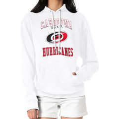 Carolina Hurricanes G-III 4Her by Carl Banks Women's Team Logo Tri-Blend Fleece Pullover Hoodie - White | US 201612729