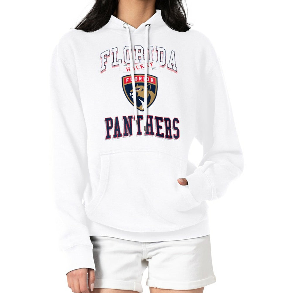 Florida Panthers G-III 4Her by Carl Banks Women's Team Logo Tri-Blend Fleece Pullover Hoodie - White | US 201612730
