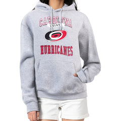 Carolina Hurricanes G-III 4Her by Carl Banks Women's Team Logo Tri-Blend Fleece Pullover Hoodie - Heather Gray | US 201612741