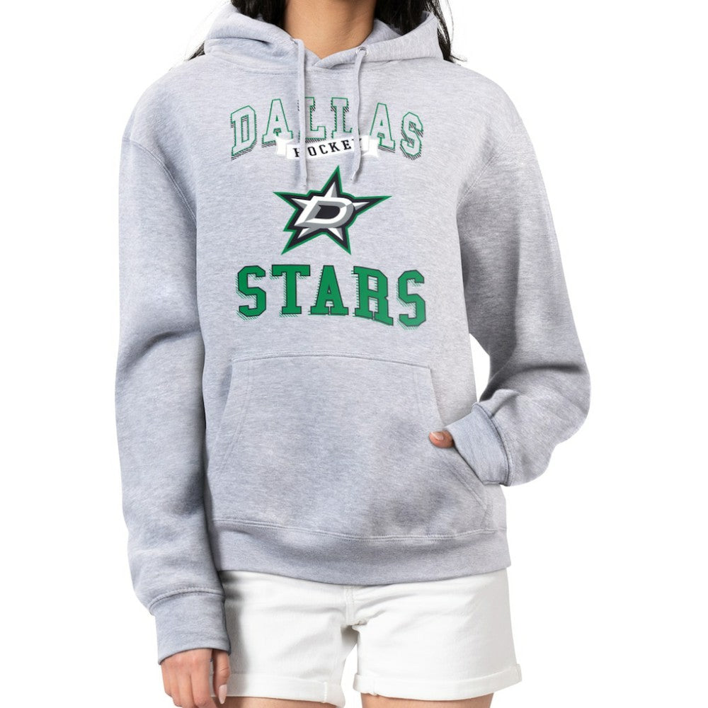 Dallas Stars G-III 4Her by Carl Banks Women's Team Logo Tri-Blend Fleece Pullover Hoodie - Heather Gray | US 201612749