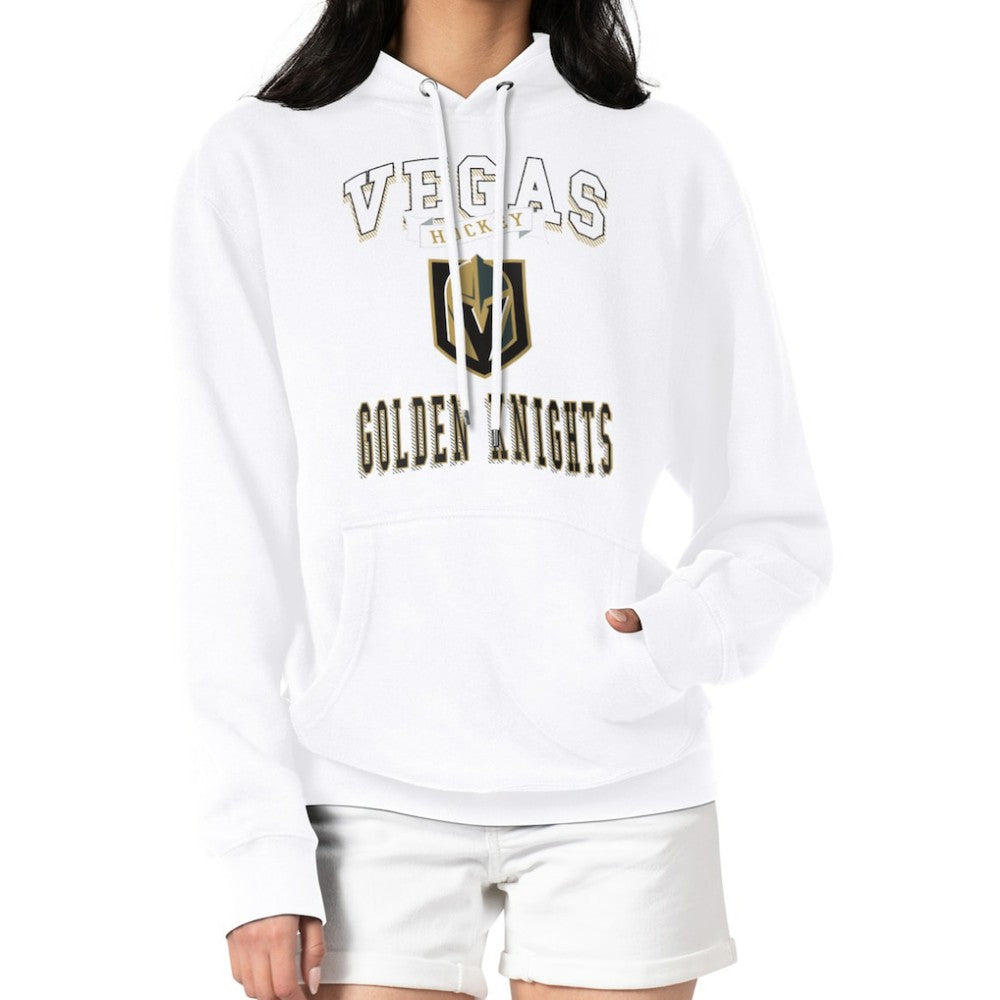 Vegas Golden Knights G-III 4Her by Carl Banks Women's Team Logo Tri-Blend Fleece Pullover Hoodie - White | US 201612758