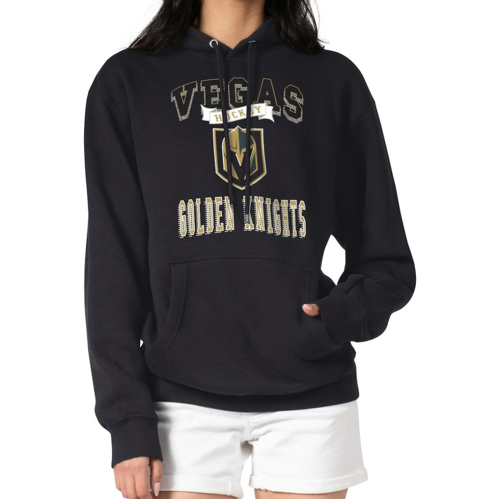 Vegas Golden Knights G-III 4Her by Carl Banks Women's Team Logo Tri-Blend Fleece Pullover Hoodie - Black | US 201612759