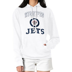 Winnipeg Jets G-III 4Her by Carl Banks Women's Team Logo Tri-Blend Fleece Pullover Hoodie - White | US 201612762