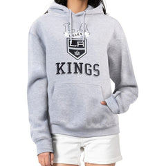 Los Angeles Kings G-III 4Her by Carl Banks Women's Team Logo Tri-Blend Fleece Pullover Hoodie - Heather Gray | US 201612770