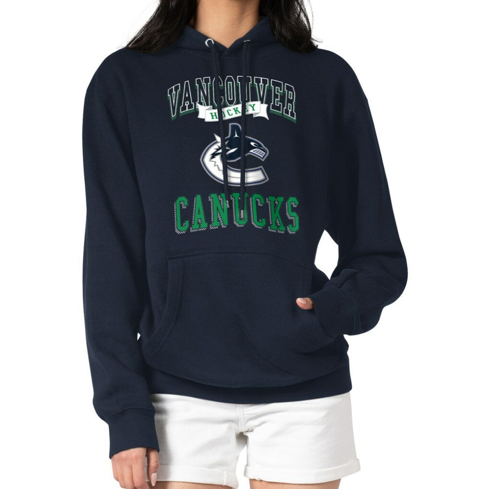 Vancouver Canucks G-III 4Her by Carl Banks Women's Team Logo Tri-Blend Fleece Pullover Hoodie - Navy | US 201612789