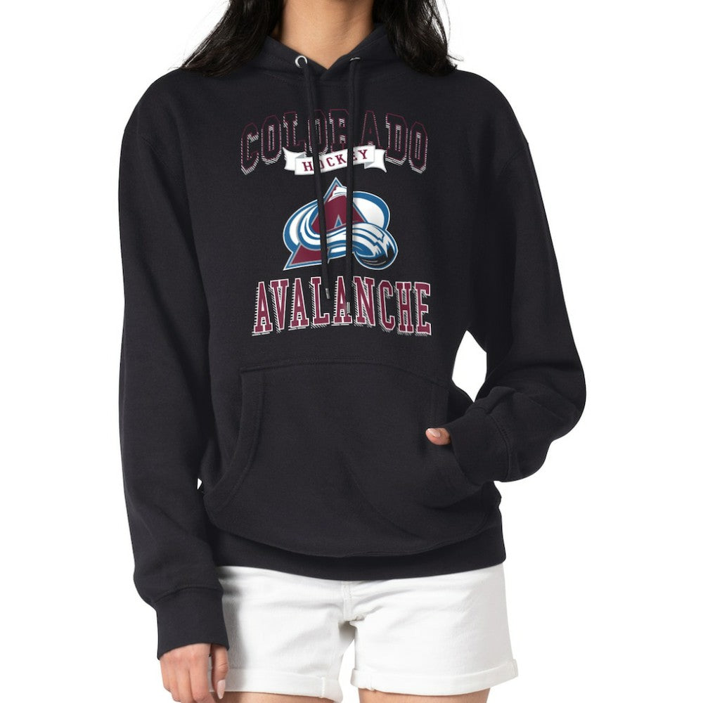 Colorado Avalanche G-III 4Her by Carl Banks Women's Team Logo Tri-Blend Fleece Pullover Hoodie - Black | US 201612802
