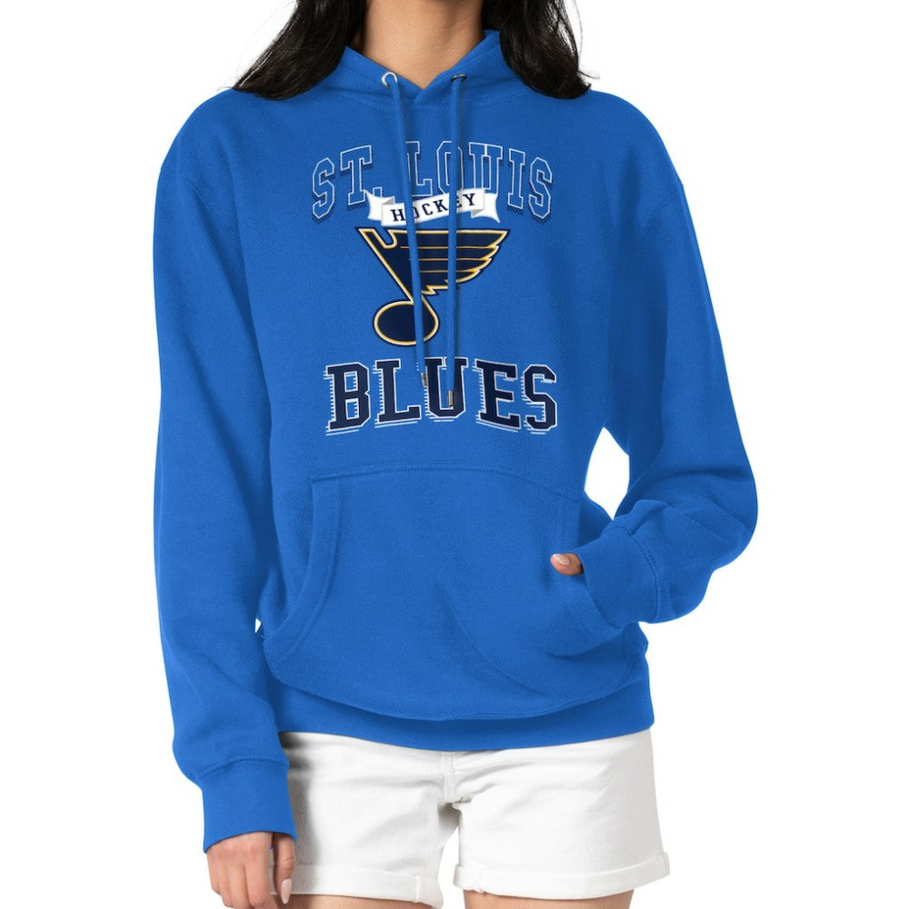 St. Louis Blues G-III 4Her by Carl Banks Women's Team Logo Tri-Blend Fleece Pullover Hoodie - Blue | US 201612810