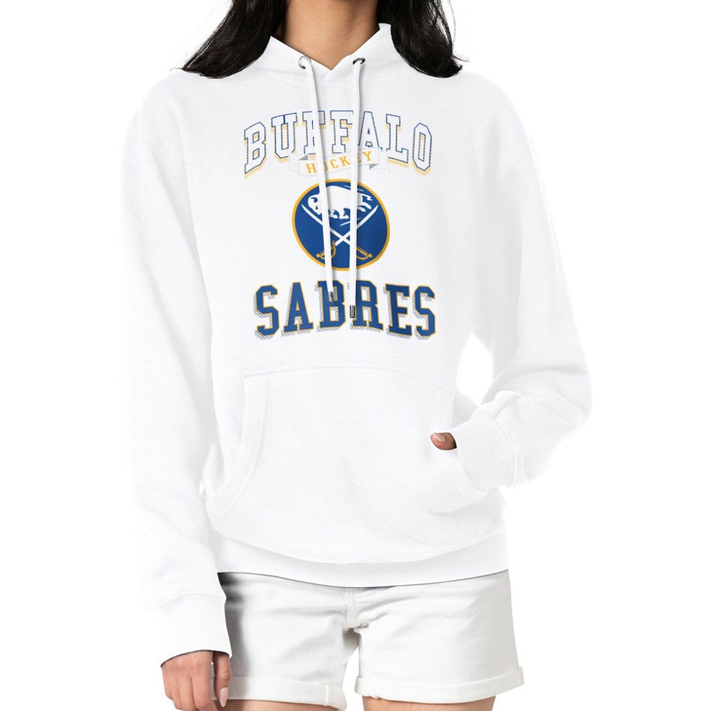 Buffalo Sabres G-III 4Her by Carl Banks Women's Team Logo Tri-Blend Fleece Pullover Hoodie - White | US 201612812