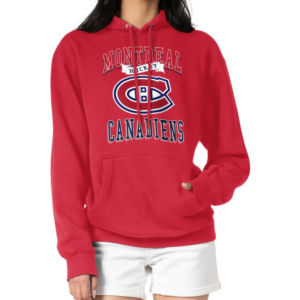 Montreal Canadiens G-III 4Her by Carl Banks Women's Team Logo Tri-Blend Fleece Pullover Hoodie - Red | US 201612821