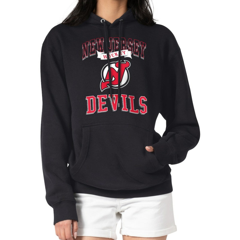 New Jersey Devils G-III 4Her by Carl Banks Women's Team Logo Tri-Blend Fleece Pullover Hoodie - Black | US 201612829