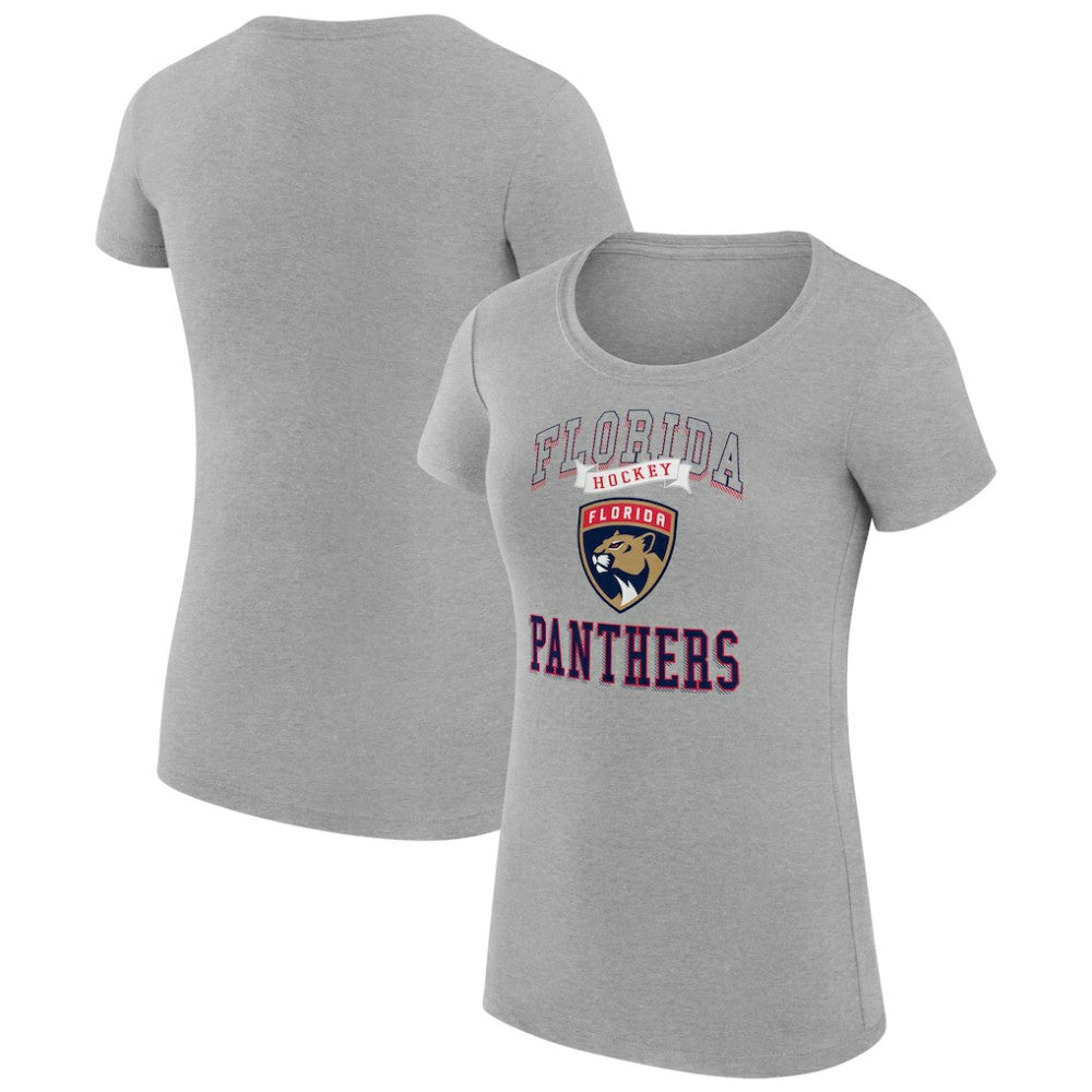 Florida Panthers G-III 4Her by Carl Banks Women's Super-Slim Fit Lightweight Team Logo Graphic T-Shirt - Heather Gray | US 201612837