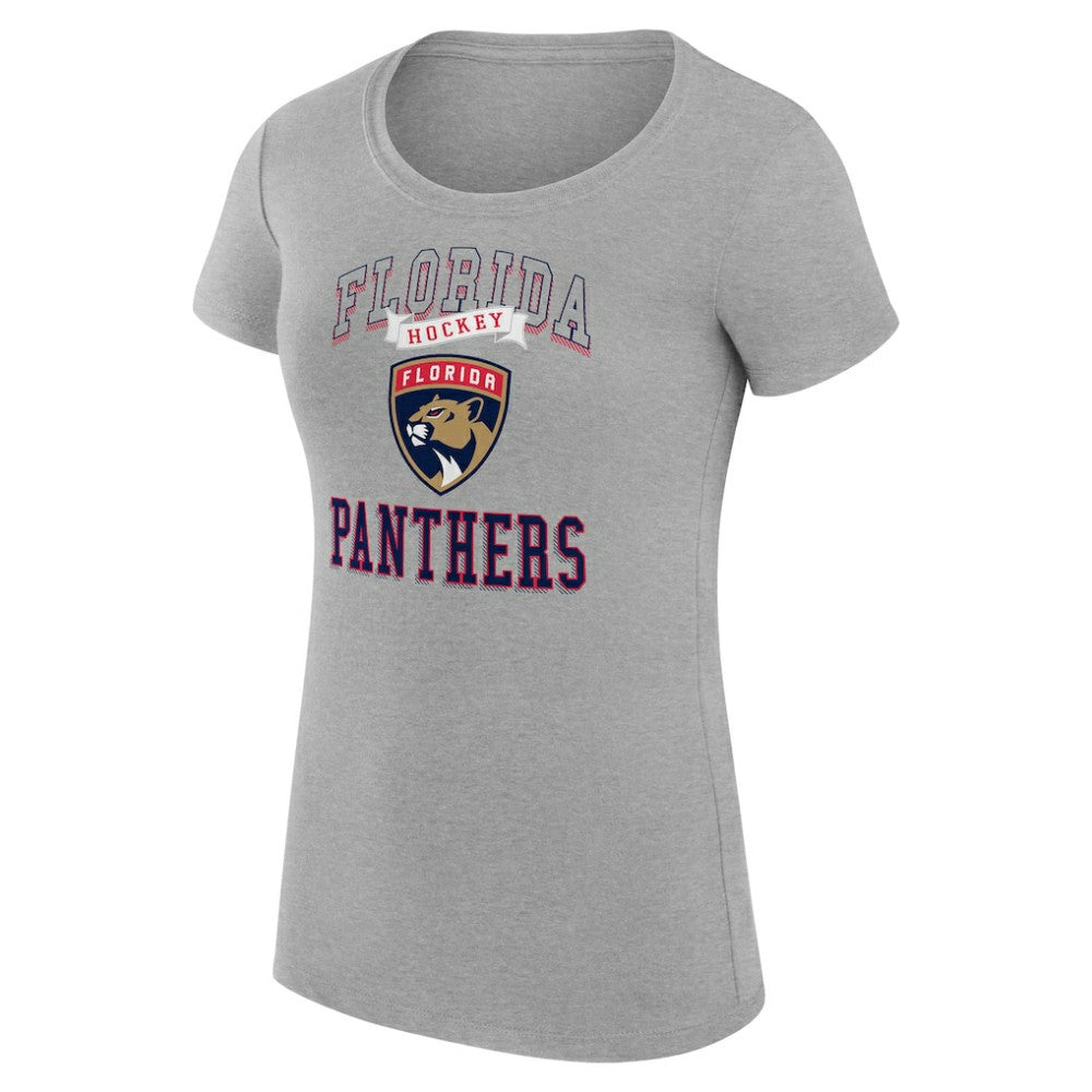 Florida Panthers G-III 4Her by Carl Banks Women's Super-Slim Fit Lightweight Team Logo Graphic T-Shirt - Heather Gray | US 201612837