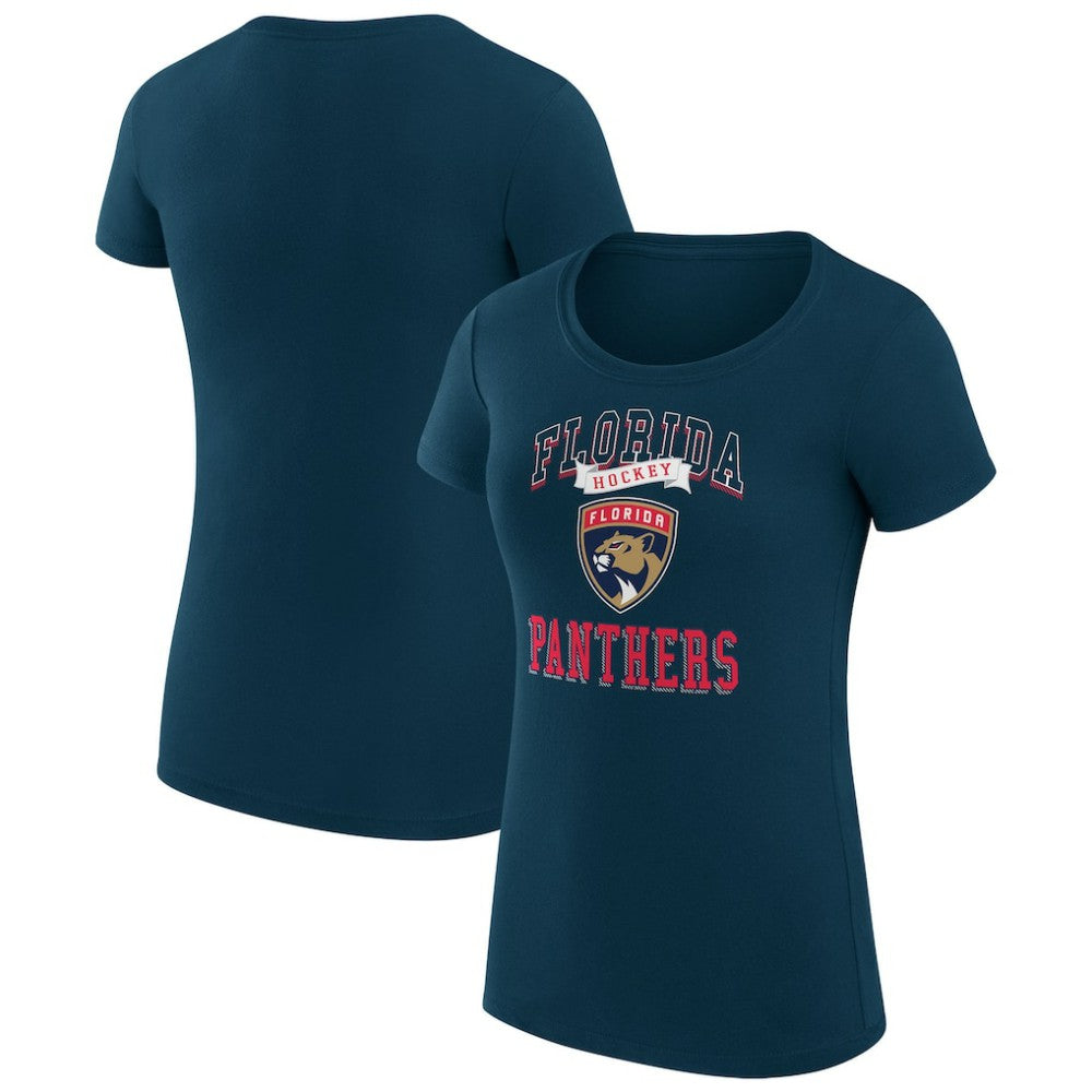 Florida Panthers G-III 4Her by Carl Banks Women's Super-Slim Fit Lightweight Team Logo Graphic T-Shirt - Navy | US 201612864