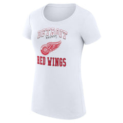 Detroit Red Wings G-III 4Her by Carl Banks Women's Super-Slim Fit Lightweight Team Logo Graphic T-Shirt - White | US 201612866