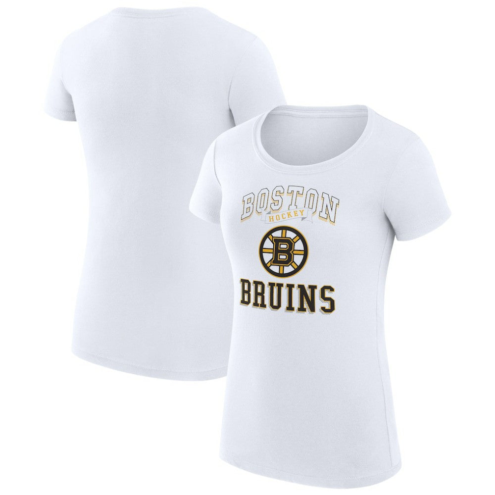 Boston Bruins G-III 4Her by Carl Banks Women's Super-Slim Fit Lightweight Team Logo Graphic T-Shirt - White | US 201612871