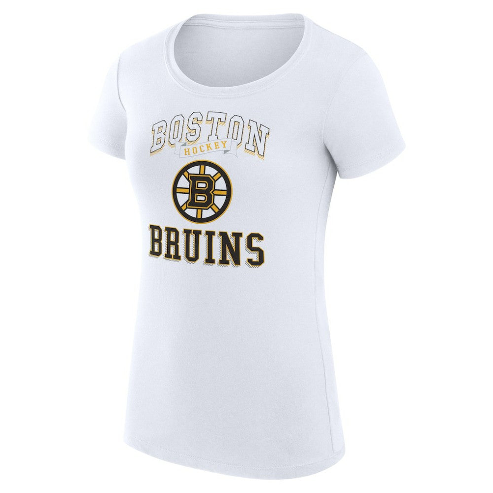 Boston Bruins G-III 4Her by Carl Banks Women's Super-Slim Fit Lightweight Team Logo Graphic T-Shirt - White | US 201612871