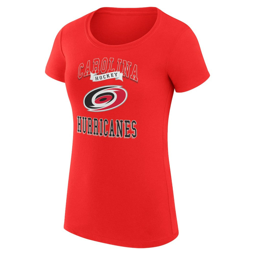 Carolina Hurricanes G-III 4Her by Carl Banks Women's Super-Slim Fit Lightweight Team Logo Graphic T-Shirt - Red | US 201612878