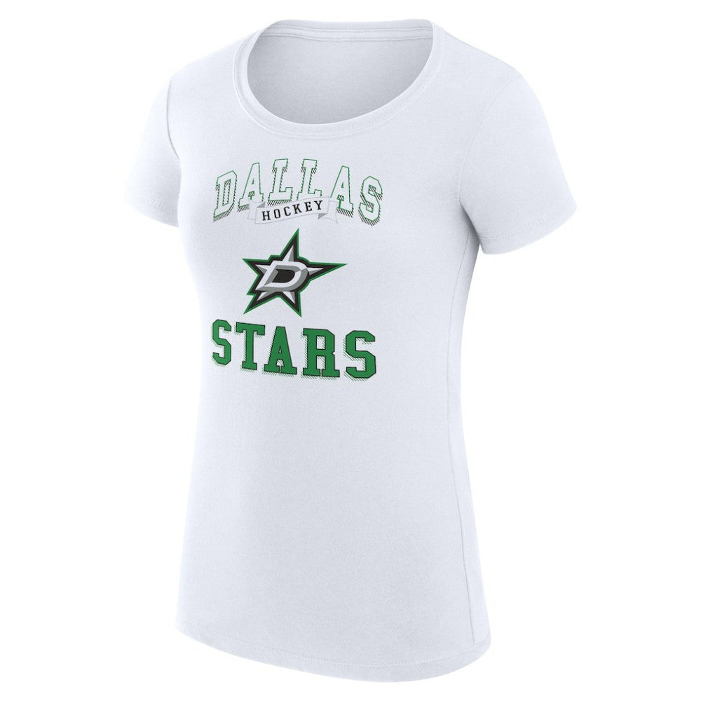 Dallas Stars G-III 4Her by Carl Banks Women's Super-Slim Fit Lightweight Team Logo Graphic T-Shirt - White | US 201612882