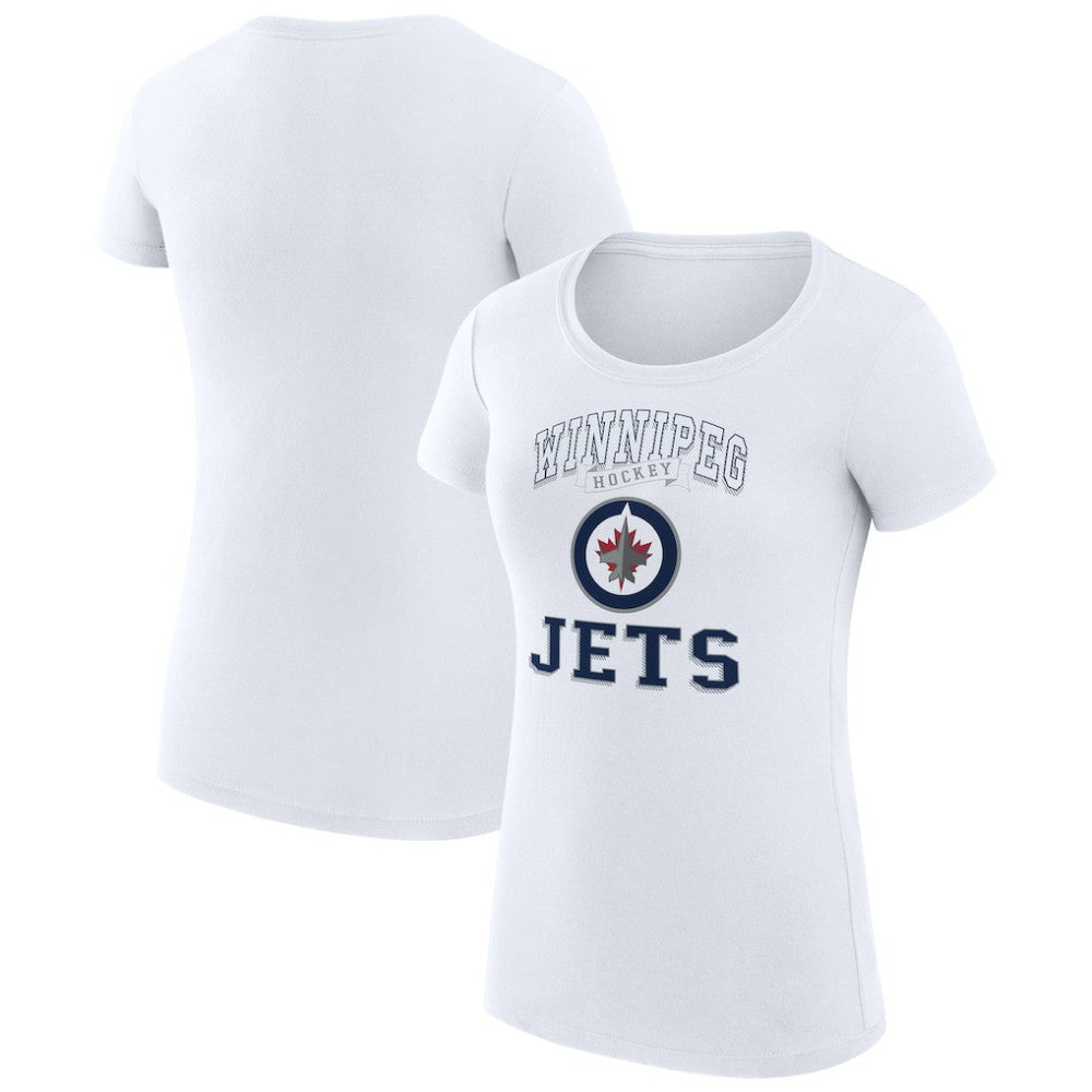 Winnipeg Jets G-III 4Her by Carl Banks Women's Super-Slim Fit Lightweight Team Logo Graphic T-Shirt - White | US 201612884