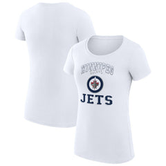 Winnipeg Jets G-III 4Her by Carl Banks Women's Super-Slim Fit Lightweight Team Logo Graphic T-Shirt - White | US 201612884