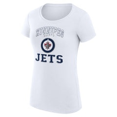 Winnipeg Jets G-III 4Her by Carl Banks Women's Super-Slim Fit Lightweight Team Logo Graphic T-Shirt - White | US 201612884