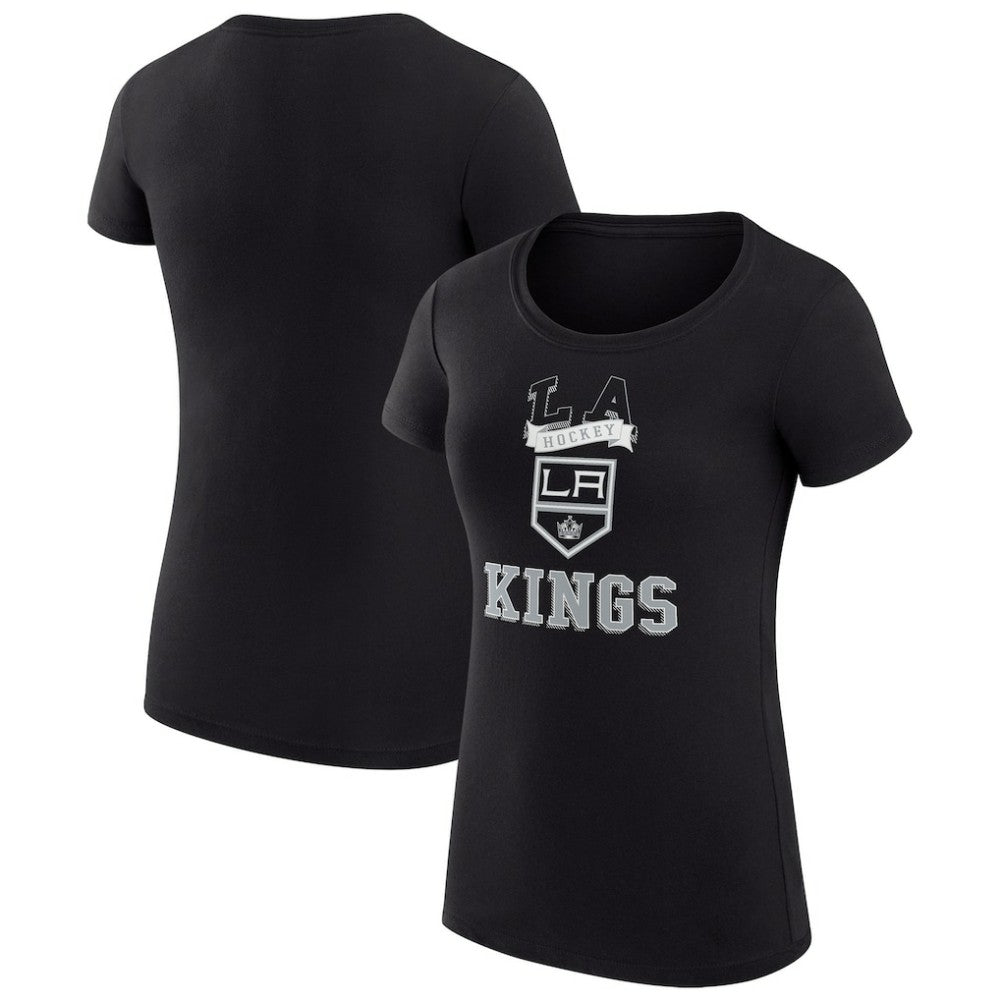Los Angeles Kings G-III 4Her by Carl Banks Women's Super-Slim Fit Lightweight Team Logo Graphic T-Shirt - Black | US 201612885