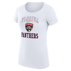 Florida Panthers G-III 4Her by Carl Banks Women's Super-Slim Fit Lightweight Team Logo Graphic T-Shirt - White | US 201612887