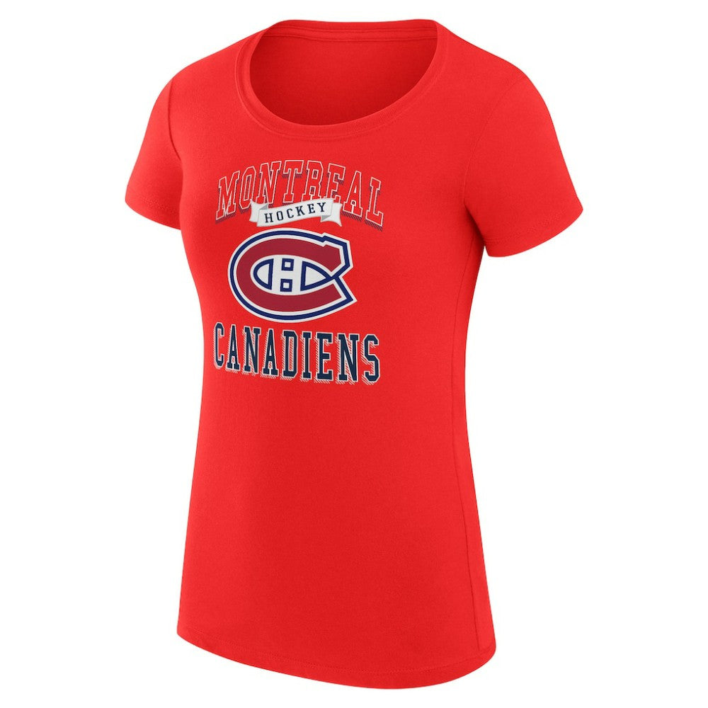Montreal Canadiens G-III 4Her by Carl Banks Women's Super-Slim Fit Lightweight Team Logo Graphic T-Shirt - Red | US 201612896