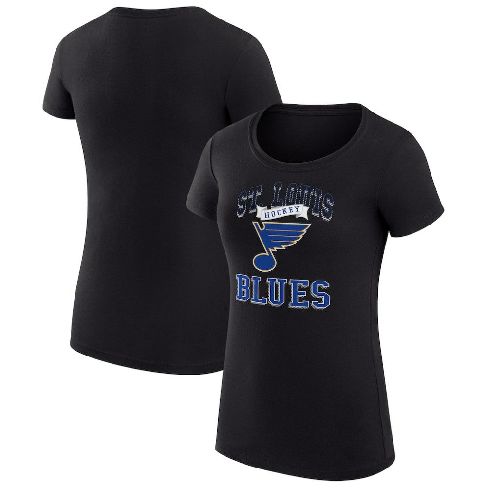 St. Louis Blues G-III 4Her by Carl Banks Women's Super-Slim Fit Lightweight Team Logo Graphic T-Shirt - Black | US 201612898