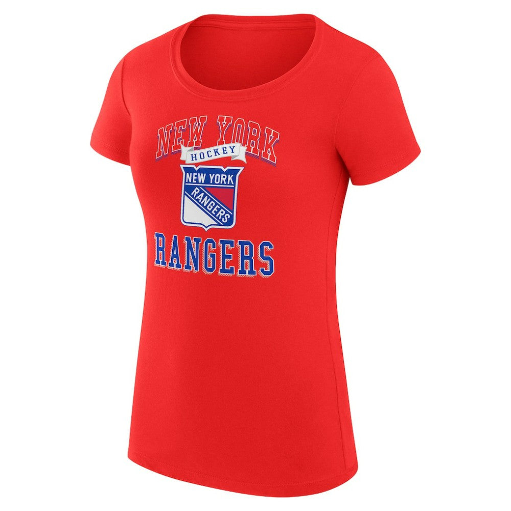 New York Rangers G-III 4Her by Carl Banks Women's Super-Slim Fit Lightweight Team Logo Graphic T-Shirt - Red | US 201612904