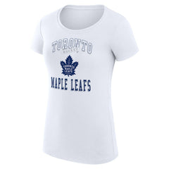 Toronto Maple Leafs G-III 4Her by Carl Banks Women's Super-Slim Fit Lightweight Team Logo Graphic T-Shirt - White | US 201612907