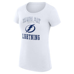 Tampa Bay Lightning G-III 4Her by Carl Banks Women's Super-Slim Fit Lightweight Team Logo Graphic T-Shirt - White | US 201612913