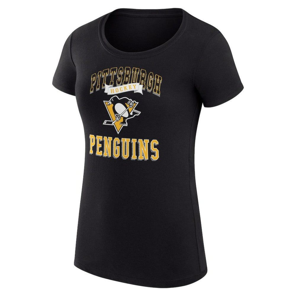 Pittsburgh Penguins G-III 4Her by Carl Banks Women's Super-Slim Fit Lightweight Team Logo Graphic T-Shirt - Black | US 201612918