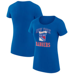 New York Rangers G-III 4Her by Carl Banks Women's Super-Slim Fit Lightweight Team Logo Graphic T-Shirt - Blue | US 201612923