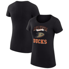 Anaheim Ducks G-III 4Her by Carl Banks Women's Super-Slim Fit Lightweight Team Logo Graphic T-Shirt - Black | US 201612926