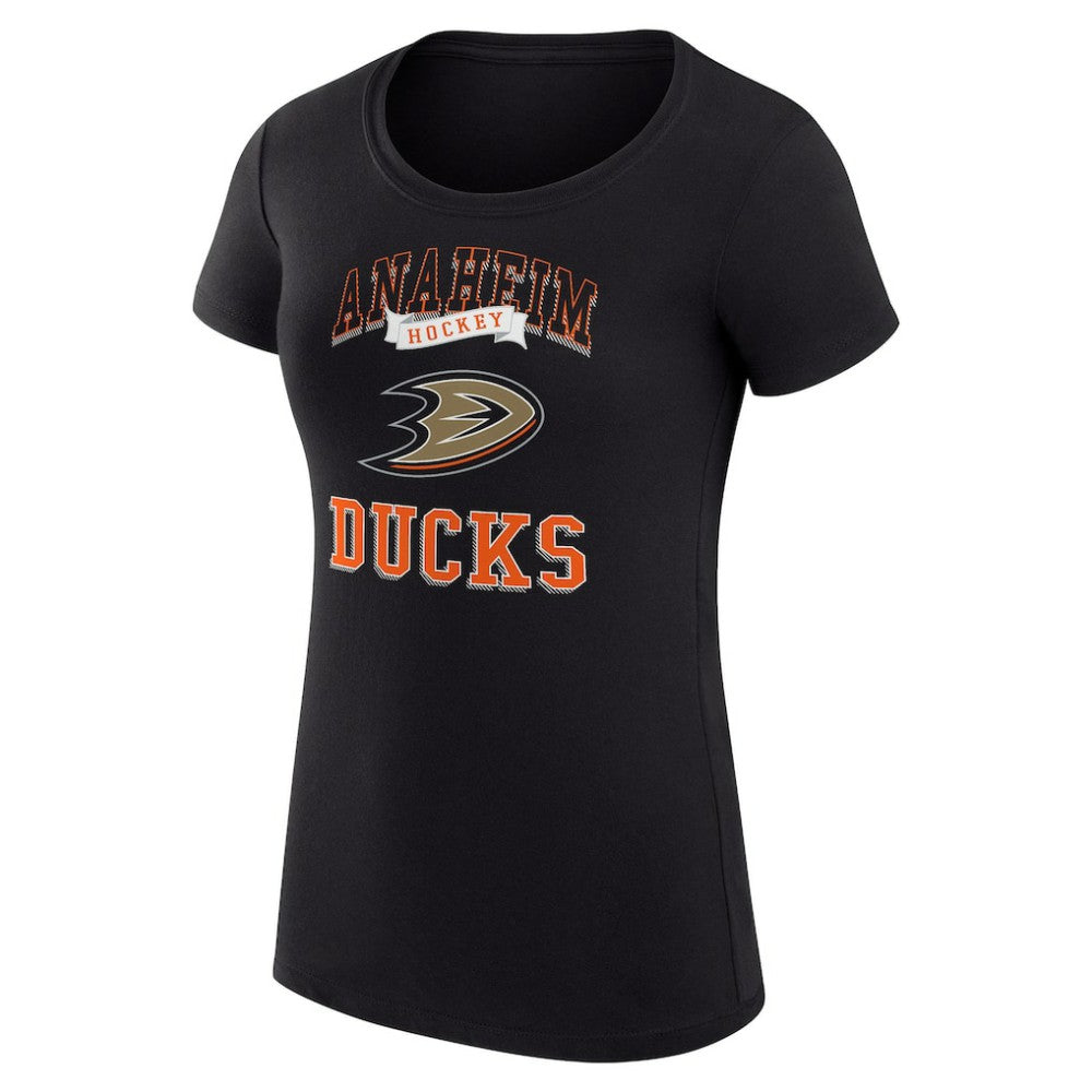 Anaheim Ducks G-III 4Her by Carl Banks Women's Super-Slim Fit Lightweight Team Logo Graphic T-Shirt - Black | US 201612926