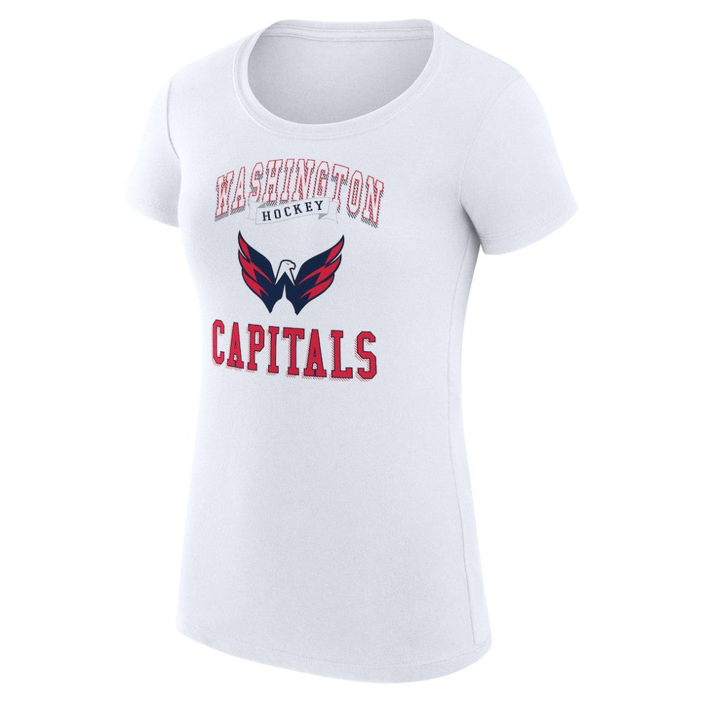 Washington Capitals G-III 4Her by Carl Banks Women's Super-Slim Fit Lightweight Team Logo Graphic T-Shirt - White | US 201612932