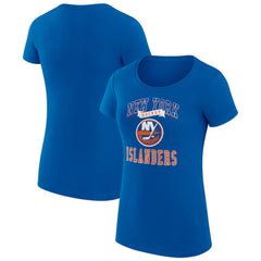 New York Islanders G-III 4Her by Carl Banks Women's Super-Slim Fit Lightweight Team Logo Graphic T-Shirt - Royal | US 201612933