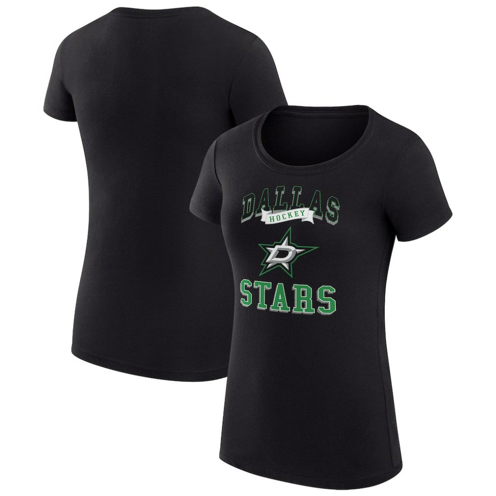 Dallas Stars G-III 4Her by Carl Banks Women's Super-Slim Fit Lightweight Team Logo Graphic T-Shirt - Black | US 201612935