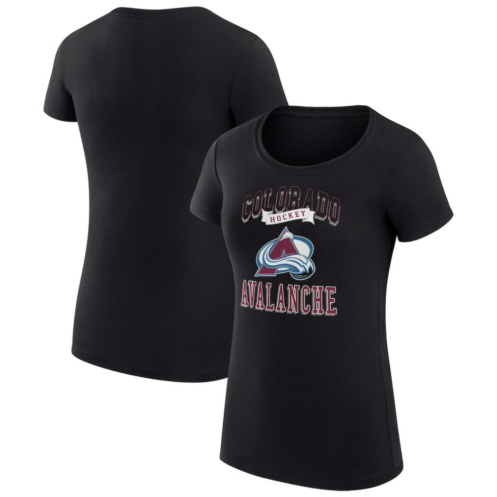 Colorado Avalanche G-III 4Her by Carl Banks Women's Super-Slim Fit Lightweight Team Logo Graphic T-Shirt - Black | US 201612937